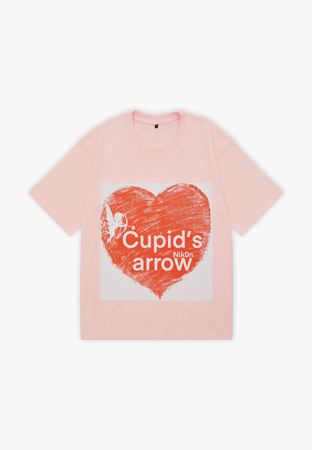 Футболка оверсайз (розовый) - Cupid's arrow