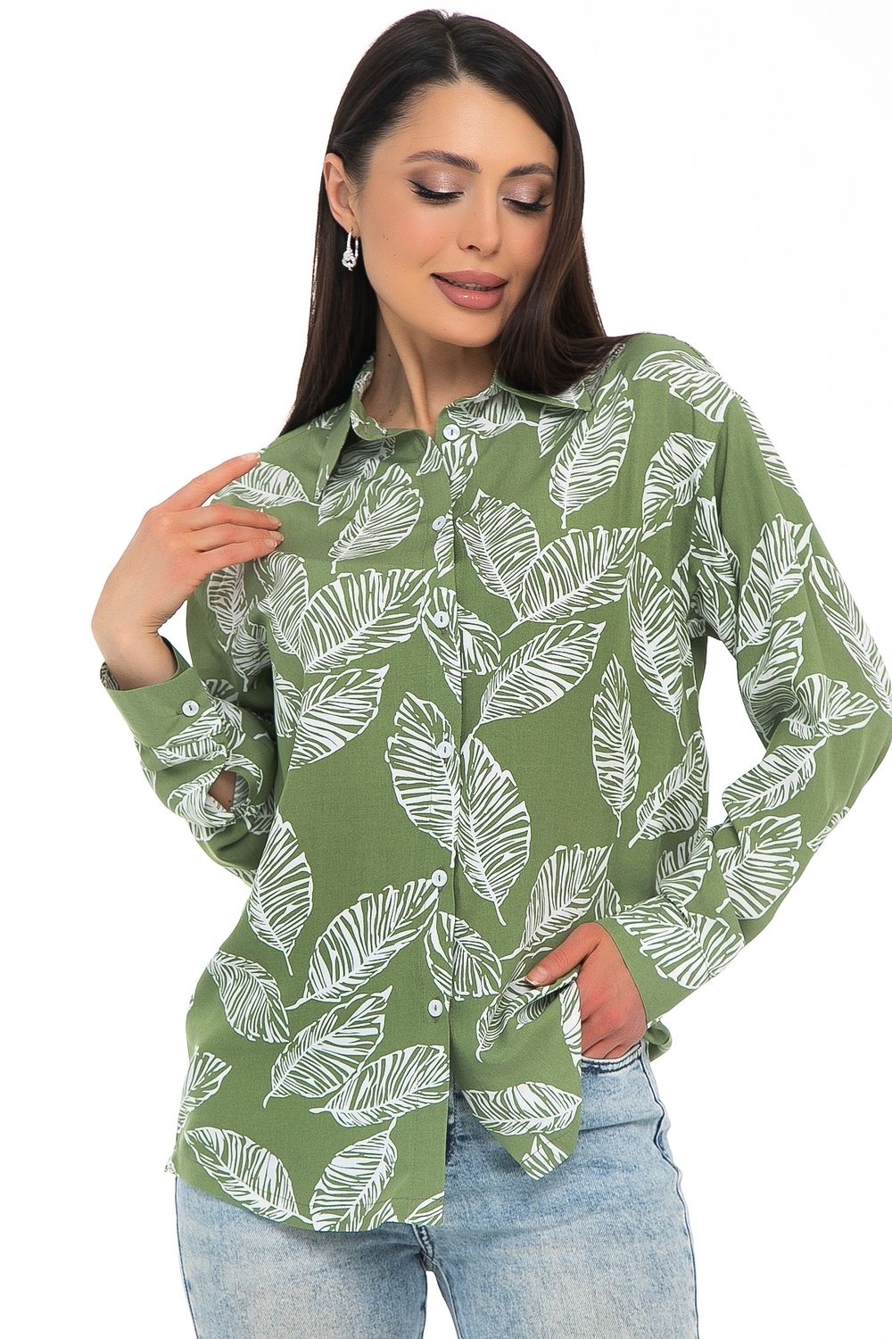 Рубашка Отличная Хит (оливка) Diolche