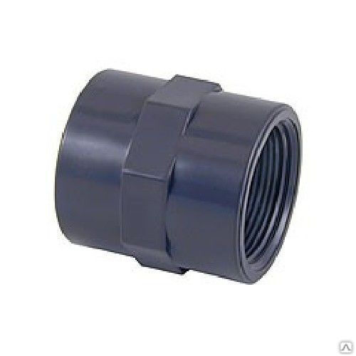 Муфта переходная ПВХ (НПВХ) неразборная с внутренней резьбой под клей (Ру10-16), Китай