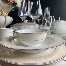 Lenardi 145-349 Обеденный сервиз 28пр. ДЖУЛЬЕТТА в под.уп.(х2) Костяной фарфор