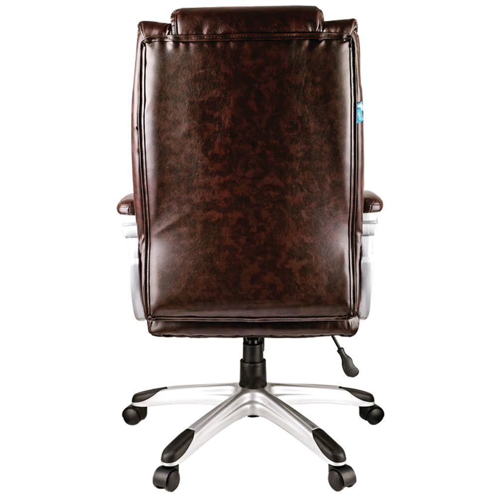Кресло руководителя Helmi HL-E09 "Capital", экокожа коричневая