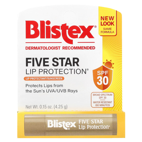 Blistex, Five Star Lip Protection®, защитное средство для губ и солнцезащитное средство, SPF 30, 4,25 г (0,15 унции)
