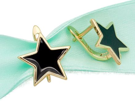 Швензы "Звезды" 16мм, с черной эмалью