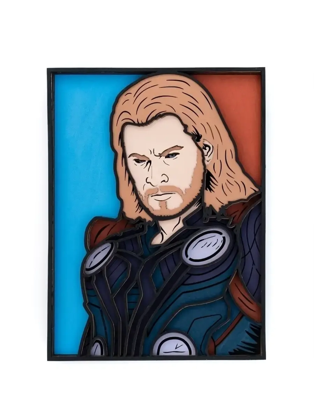 3D Картина по номерам Тор, мстители Marvel