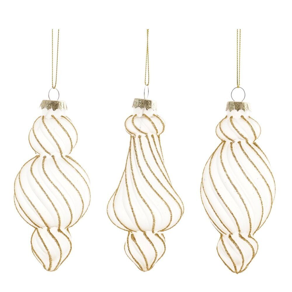 GAEM Украшение новогоднее "Фигурная сосулька", L5,5 W5,5 H13 см, 3в.