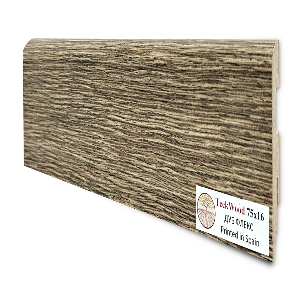 Плинтус напольный Teckwood Дуб Флекс (Oak Flax) 75х16