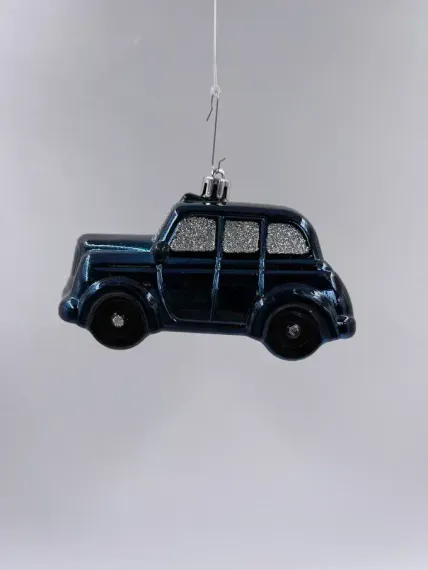 Елочное украшение Ретро авто синий, пластик, 12 см., 1 шт., Christmas DeLuxe (87773)