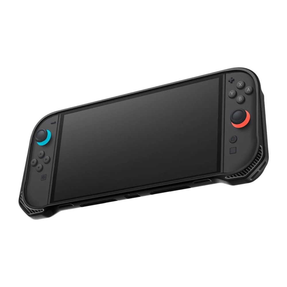 Термополиуретановый чехол Spigen Rugged Armor для Nintendo Switch 2 Чехол с ремешком на запястье. Перед подключением консоли к фирменной док-станции нужно снимать