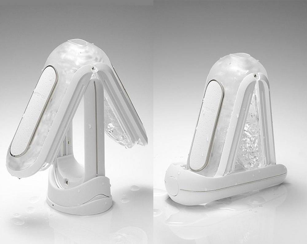 Белый мастурбатор 18см с вибрацией Tenga Flip Zero TFZ-101