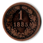 1 крейцер Австрия 1885 год