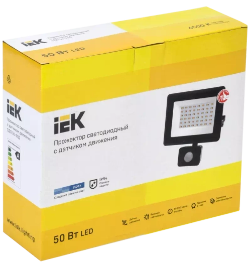 Прожектор СДО 06-50Д светодиодный черный IP65 6500 K IEK  LPDO602-50-65-K02