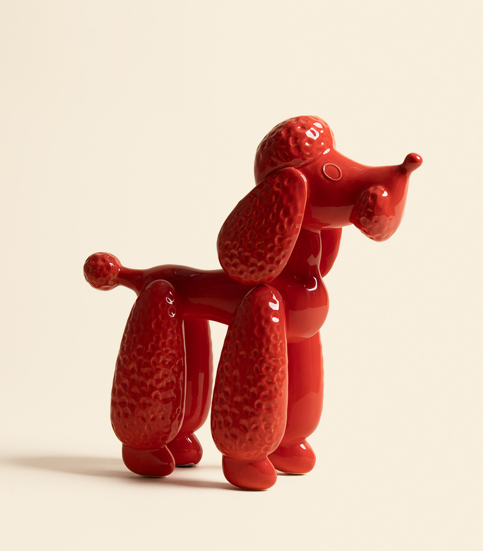Фигура – Пудель керамический, красный | Александра Маврина