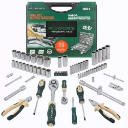 Набор инструментов 69пр.,1/4'',1/2'',(6гр.)(4-32мм) RockForce RF-4603-5