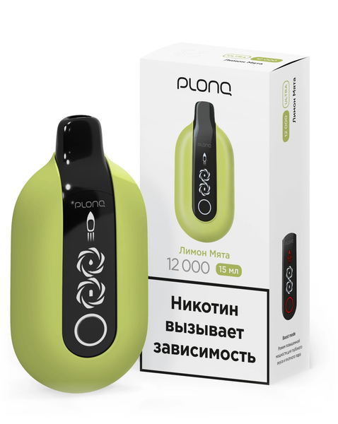 Купить Одноразовый Pod Plonq Plonq ULTRA 12000 - Лимон Мята (12000 затяжек)
