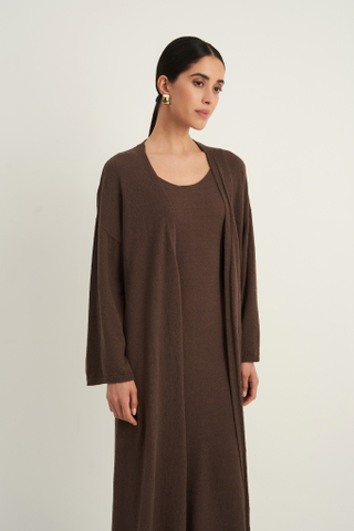 Кардиган FLUFFY, серо-коричневый