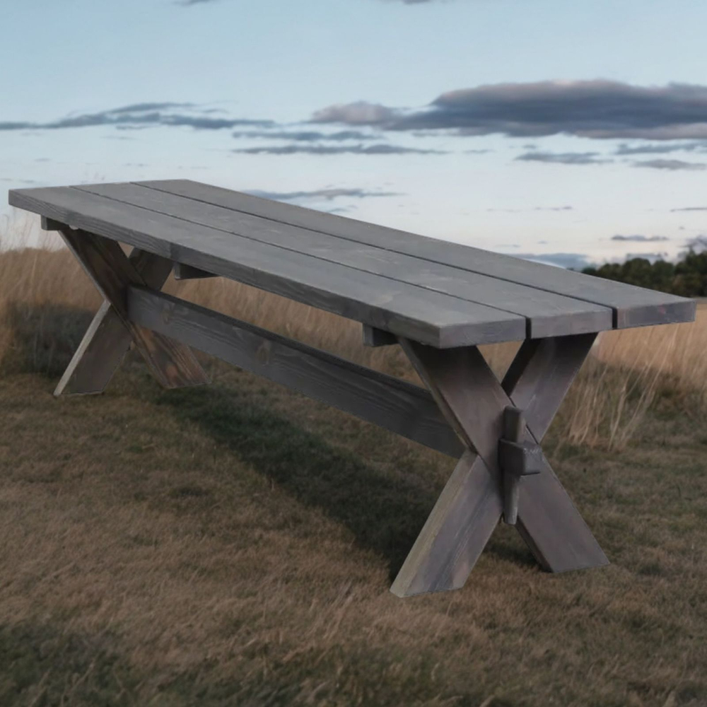 Деревянная скамейка Ойвинд садовая, графит