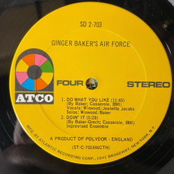 Винтажная виниловая пластинка LP Ginger Baker's Air Force (США 1970)