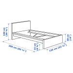 Каркас кровати - IKEA MALM/LОNSET/LÖNSET , 120х200 см, белый МАЛЬМ/ЛОНСЕТ ИКЕА