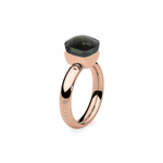 Кольцо Qudo Firenze smoky quartz 18.5 мм 610132 BW/RG