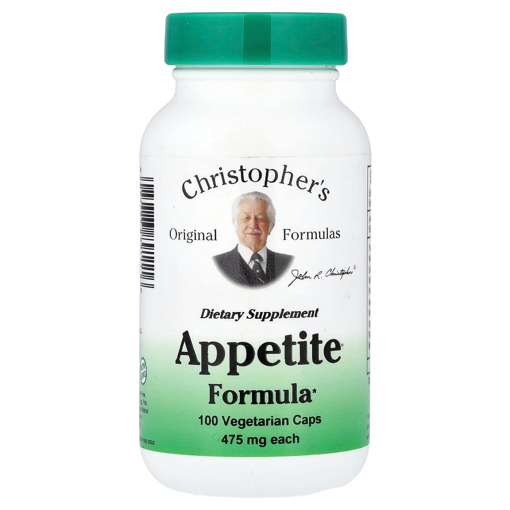 Christopher's Original Formulas, Appetite Formula, 100 вегетарианских капсул