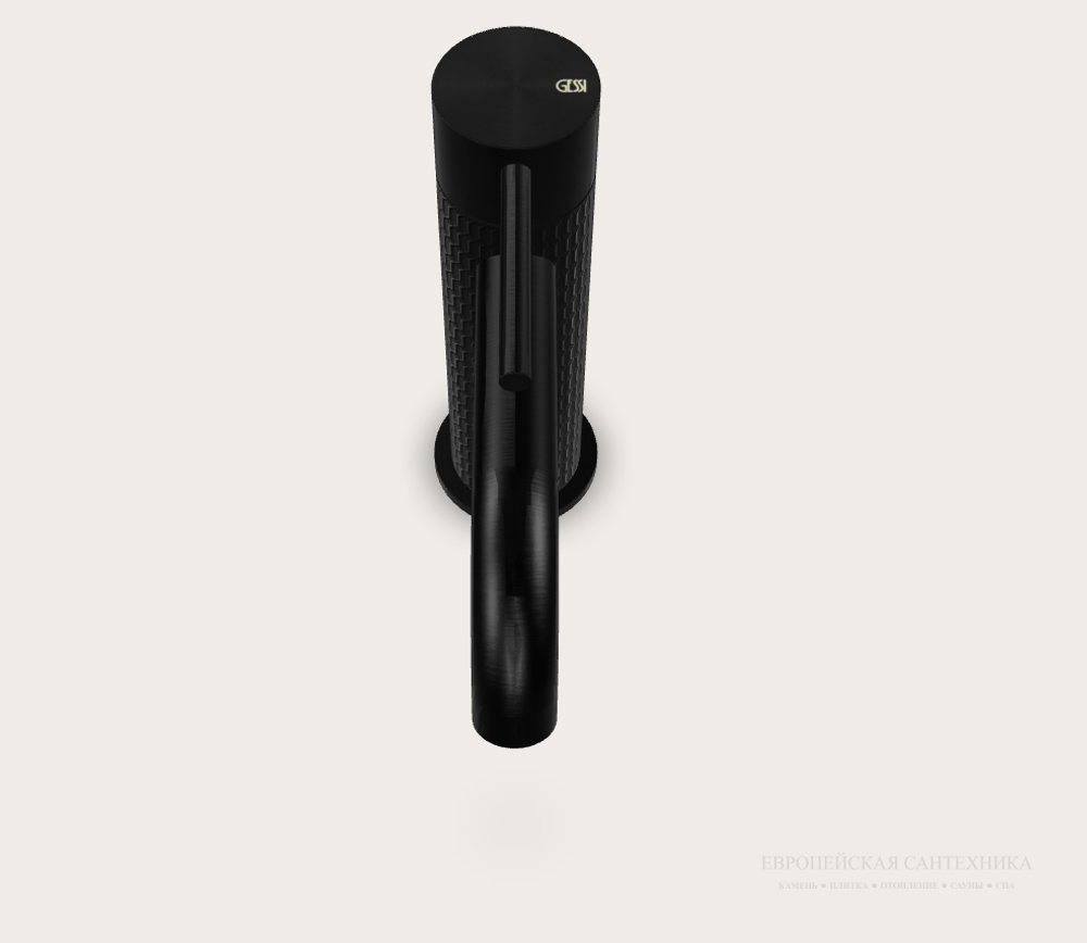Смеситель для раковины Gessi 316 Meccanica, без донного клапана, цвет Black Metal Brushed PVD