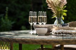 "Дольче" обеденная группа из искусственного ротанга, цвет соломенный