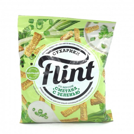 Сухарики Flint Сметана и зелень 60 гр