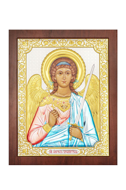 Ангел Хранитель, икона прямоугольная с рамкой, красное дерево, эмаль 150х190