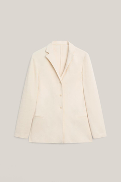 Massimo Dutti Двубортный пиджак с драпировкой - Limited Edition, натуральный