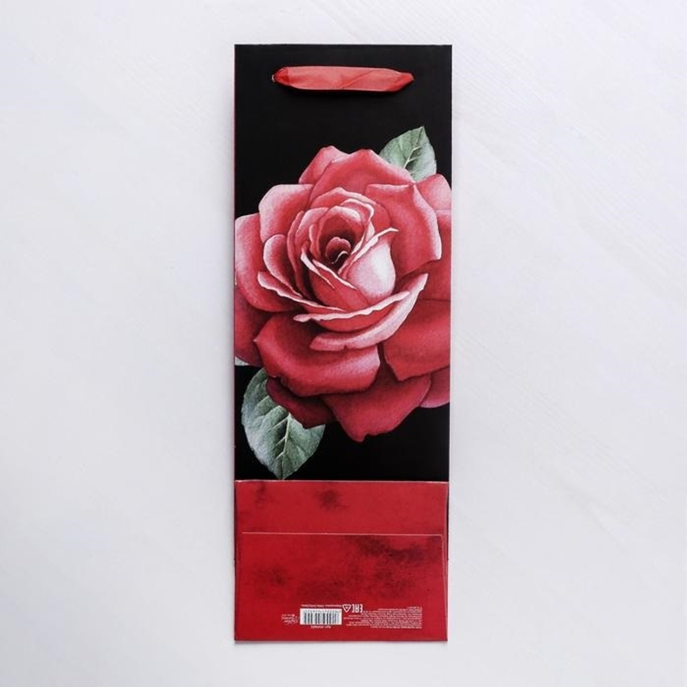 Пакет под бутылку "Поздравляю", 13 х 10 х 36 см