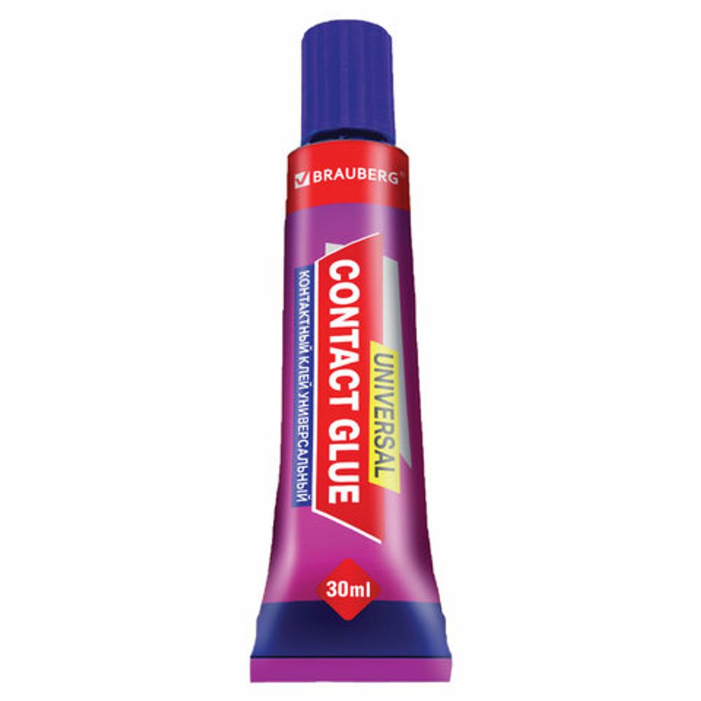 Клей контактный универсальный BRAUBERG EXTRA, 30 мл, прочный, блистер, 608106
