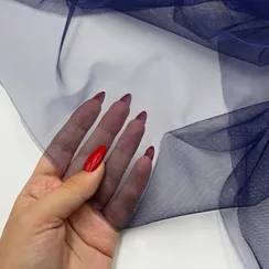 Бюстовая сетка неэластичная темно-синяя (цв. 061), Lauma