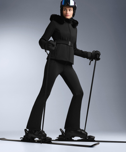 OYSHO Водонепроницаемые эластичные брюки-клеш SKI, черный