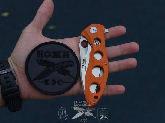 Складной нож НОКС Варан D2 335-109406 c клинком из стали D2, рукоять G10