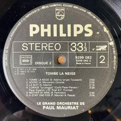Винтажная виниловая пластинка LP Поль Мориа Le Grand Orchestre De Paul Mauriat Tombe La Neige (France 1975) (Obi) Melody Fair