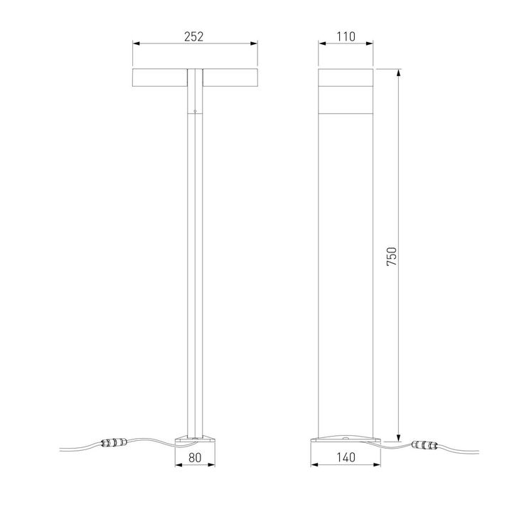 Садово-парковый светильник Elektrostandard Twin 3000K черный (35170/F) a072076