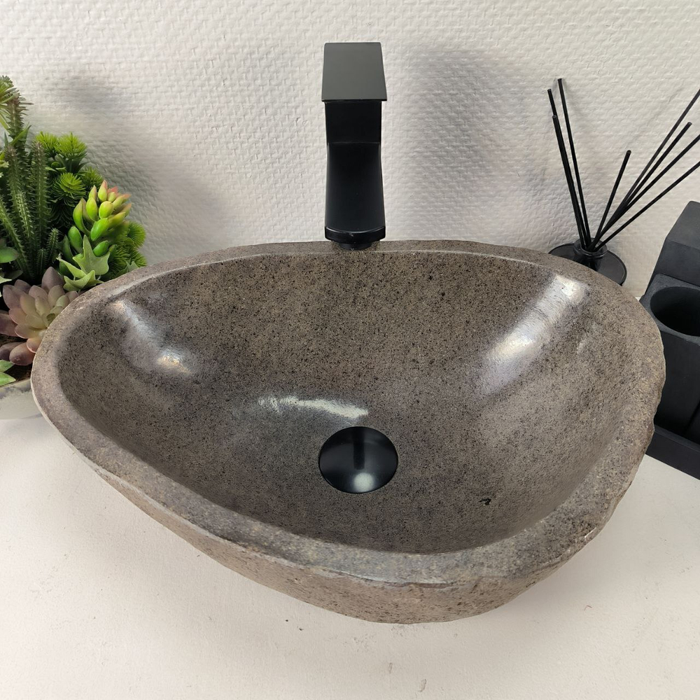 Раковина из речного камня RS-64943 45*32*15 0856