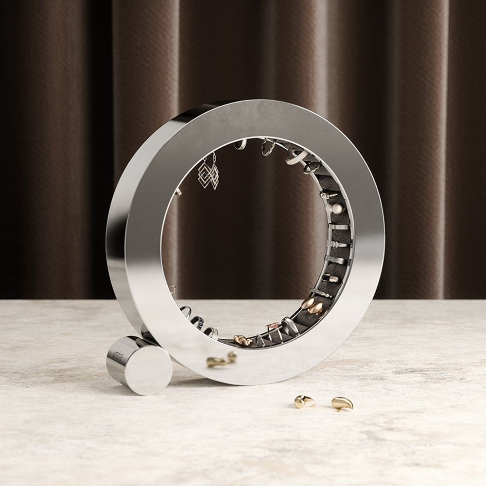 Органайзер для украшений Ferris, Ø19 см, хром