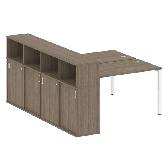 Метал Систем Рабочая станция с шкафом-купе на П-образном м/к БП.РС-СШК-4.3 Т