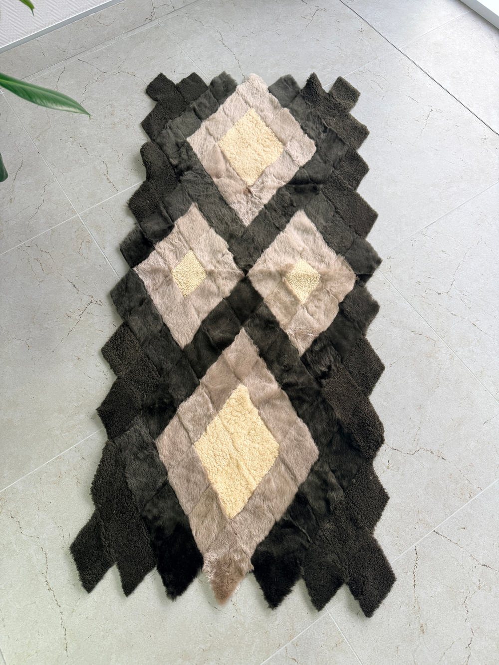 Покрывало меховое ковер из шкуры овчины