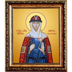 Мария Заозерская благоверная княгиня. Икона на холсте.