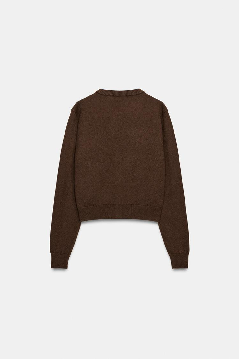 ZARА КОМБИНИРОВАННЫЙ КАРДИГАН, КОРИЧНЕВЫЙ