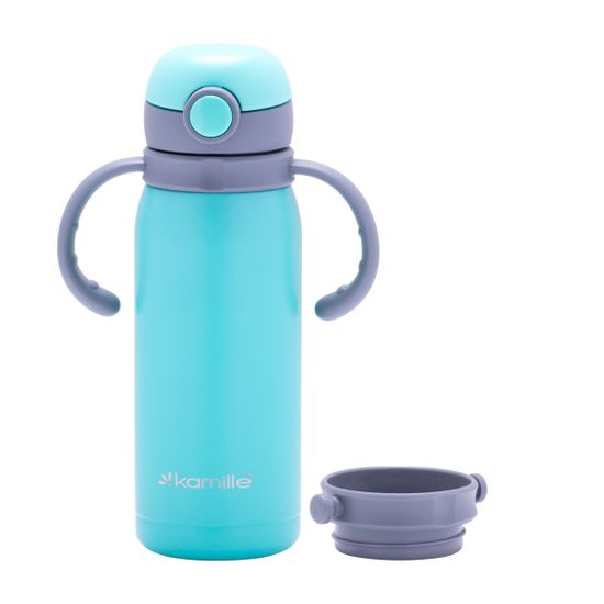 Термос для детей 450 мл. Kamille KM-2019B из нержавеющей стали с ремешком или двумя ручками