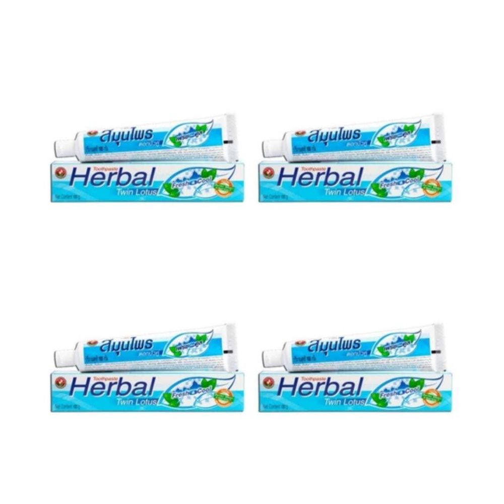 Зубная паста Twin Lotus Herbal Свежесть и прохлада 100 гр 4 уп