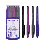 Ручка шариковая 0,5 мм синяя софт тач, ассорти "Colorio. Юмор" (Академия Групп)