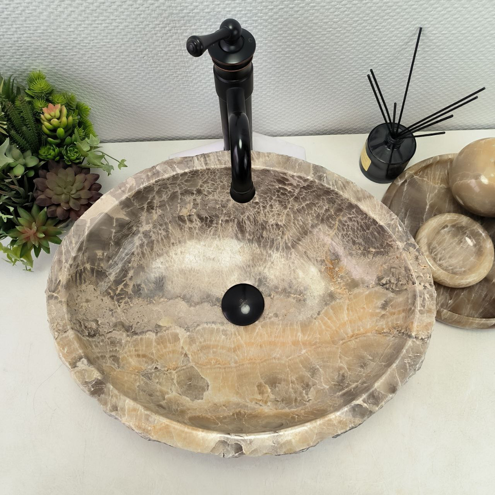 Раковина из оникса Erozy Grey EO-62294 51*41*15 0093