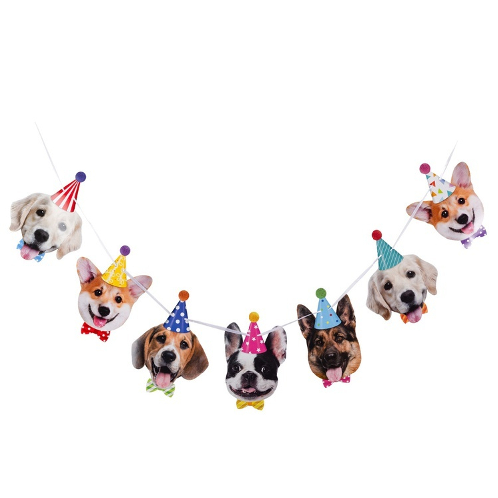 Гирлянда бумажная «Собачки» фотографичные, 250см