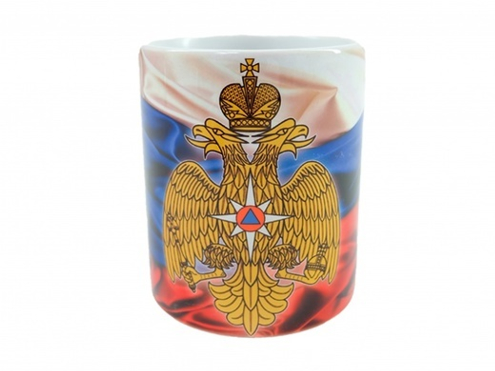 Кружка «Герб МЧС России. Флаг России»