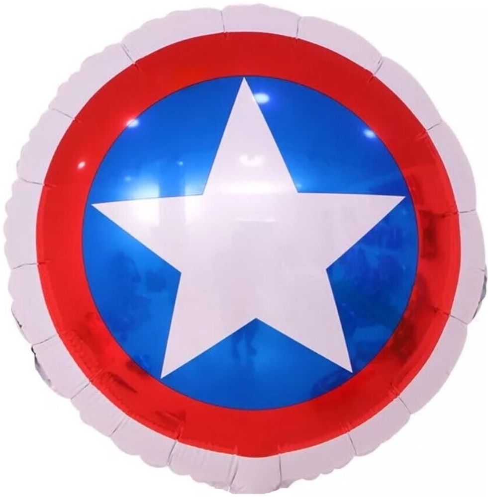 Шар с гелием в виде щита Капитан Америка