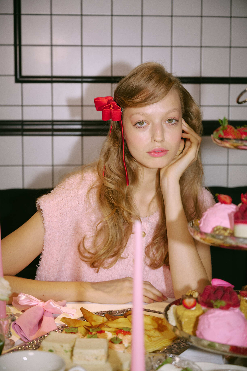 Бант "Мэри" красный